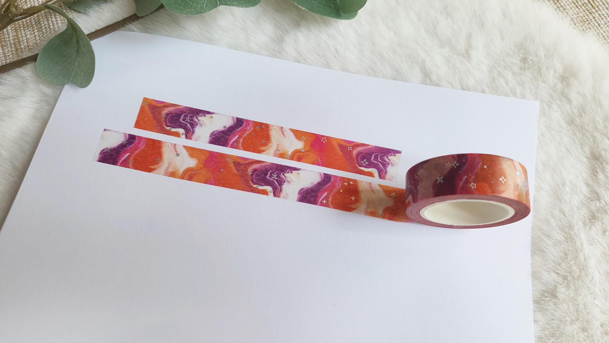 Washi Tape Marmor Rot Lila
